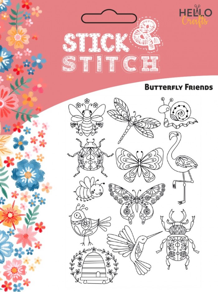 Stick and Stitch Butterfly Friends