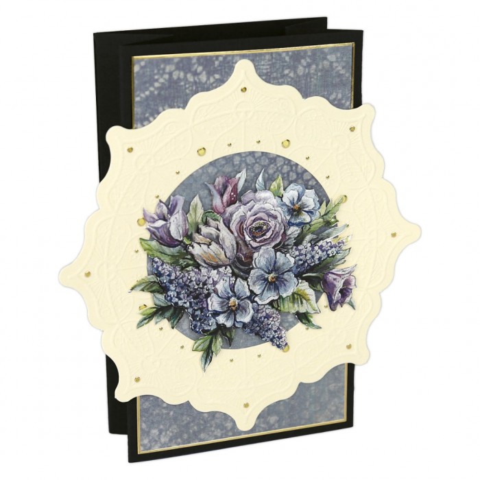 Pillar Circle Cards creme 4 - Blooming Blue
