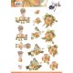 3D Cutting Sheet - Precious Marieke - Orange Flowers