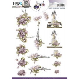 3D Cutting Sheet - Precious Marieke - Painted Flowers