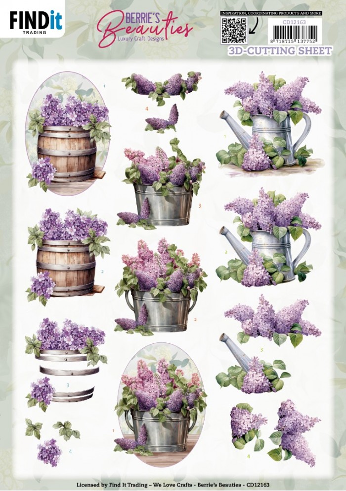 3D Cutting Sheet - Berries Beauties - Lovely Watercan