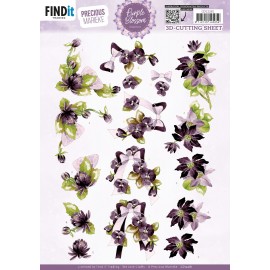 3D Cutting Sheet - Precious Marieke - Purple Blossom - Purple