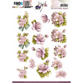 3D Cutting Sheet - Precious Marieke - Lilac Flowers 3D Cutting Sheet - Precious Marieke - Lilac Flowers