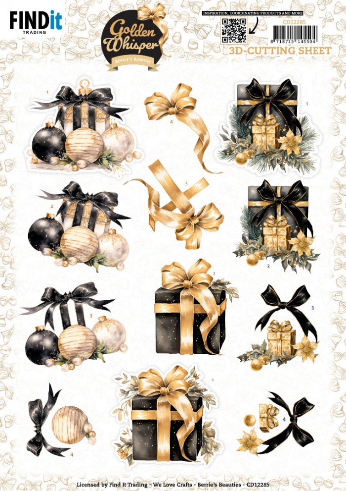 3D Cutting Sheet - Berries Beauties - Golden Whisper - Presents