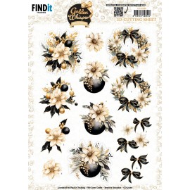 3D Cutting Sheet - Berries Beauties - Golden Whisper - Flowers