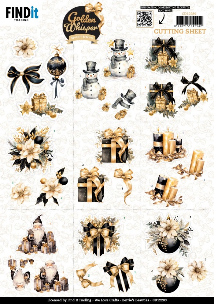 3D Cutting Sheet - Berries Beauties - Golden Whisper - Mini