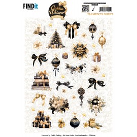 Cutting Sheet - Berries Beauties - Golden Whisper - Small Elements