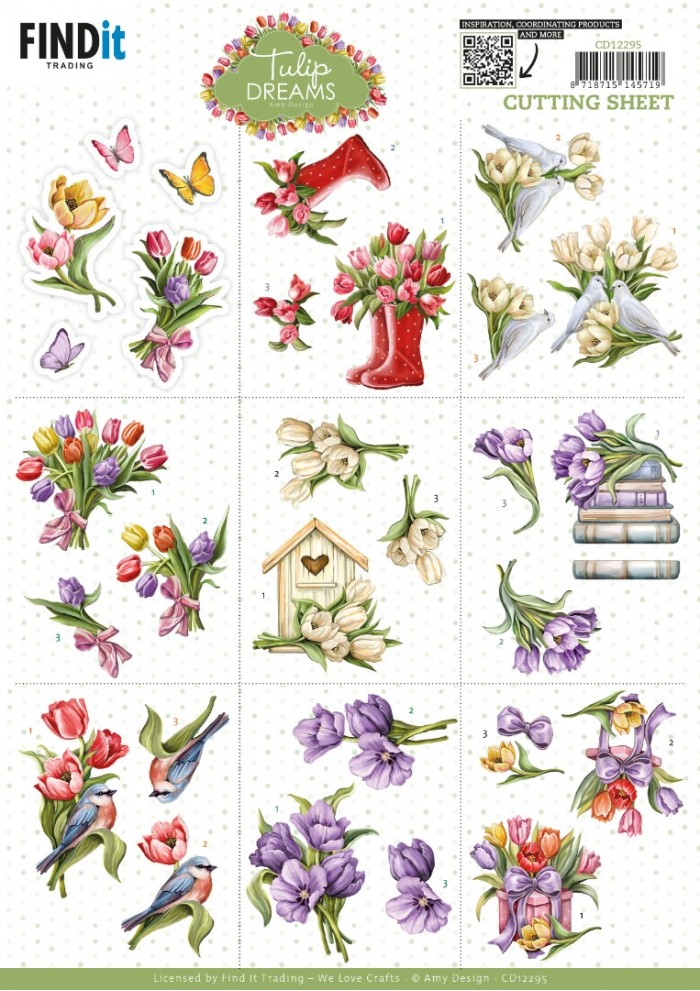3D Cutting Sheet - Amy Design - Tulip Dreams - Mini