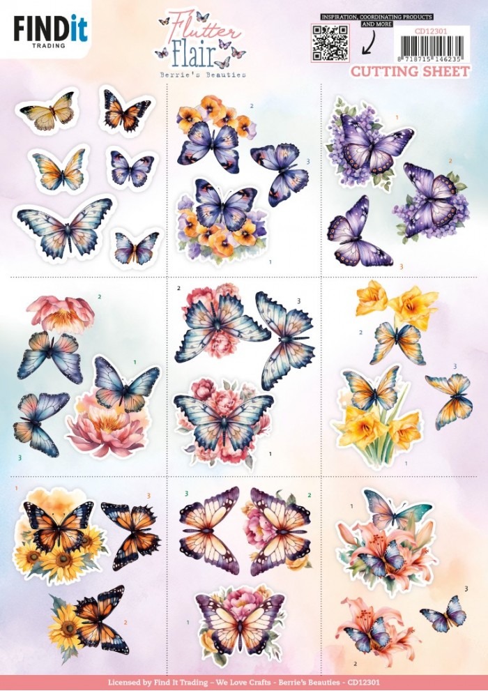 Cutting Sheet - Berries Beauties - Flutter Flair - Mini