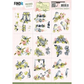 3D Cutting Sheet - Precious Marieke- Navy Elegance - Mini