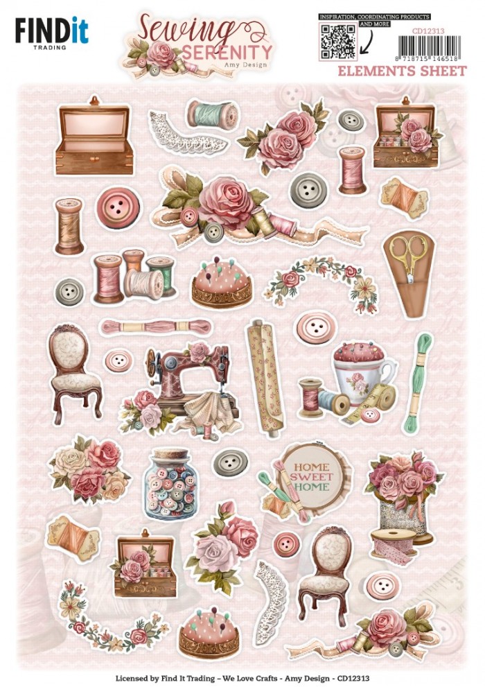 Cutting Sheet - Amy Design - Sewing Serenity - Small Elements