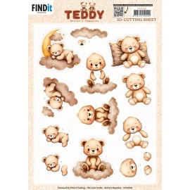 3D Cutting Sheet - Berries Beauties - Teddy - Clouds