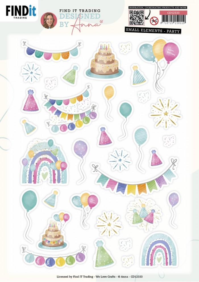 Cutting Sheets - Designed by Anna - Party - Small Elements