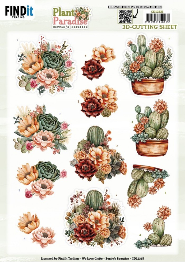 3D Cutting Sheet - Berries Beauties - Plant Paradise - Cactus Harmony