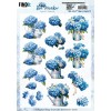 3D Cutting Sheet - Berries Beauties - Blue Meadow - Vase