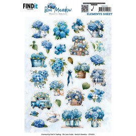 Cutting Sheet - Berries Beauties - Blue Meadow - Small Elements