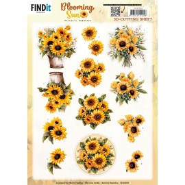 3D Cutting Sheet - Berries Beauties - Blooming sun - Golden Glow