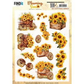 3D Cutting Sheet - Berries Beauties - Blooming sun - Sunflower Wagon