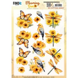 3D Cutting Sheet - Berries Beauties - Blooming sun - Golden Meadow