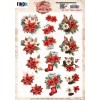 3D Cutting Sheet - Yvonne Ceations - Floral Christmas- Floral Poinsettia