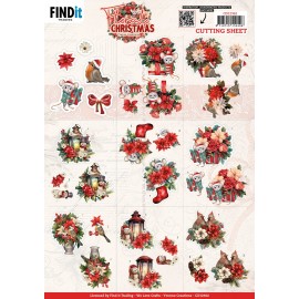 3D Cutting Sheet - Yvonne Ceations - Floral Christmas- Mini