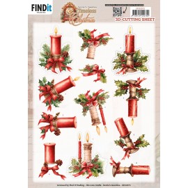 3D Cutting Sheet - Berries Beauties - Timeless Christmas - Timeless Candle