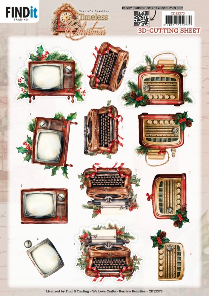 3D Cutting Sheet - Berries Beauties - Timeless Christmas - Timeless Devices