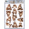 3D Cutting Sheet - Berries Beauties - Gnomie Holidays - Brown