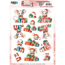 3D Cutting Sheet - Berries Beauties - A Very Furry Christmas - Mouse