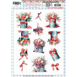 3D Cutting Sheet - Berries Beauties - Frosted Florals - Tin