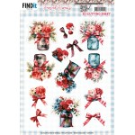 3D Cutting Sheet - Berries Beauties - Frosted Florals - Vase