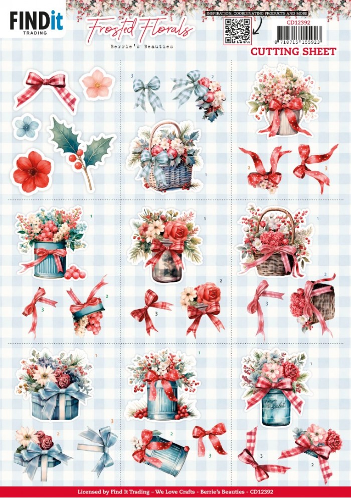 3D Cutting Sheet - Berries Beauties - Frosted Florals - Mini