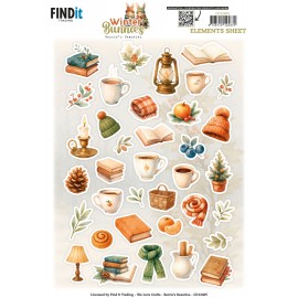 Cutting Sheet - Berries Beauties - Winter Bunnies - Small Elements