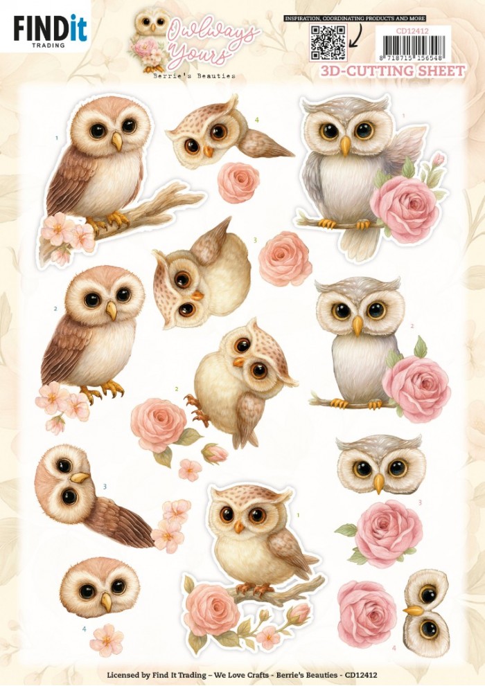 3D Cutting Sheet - Berries Beauties - Owlways Yours - Whimsy