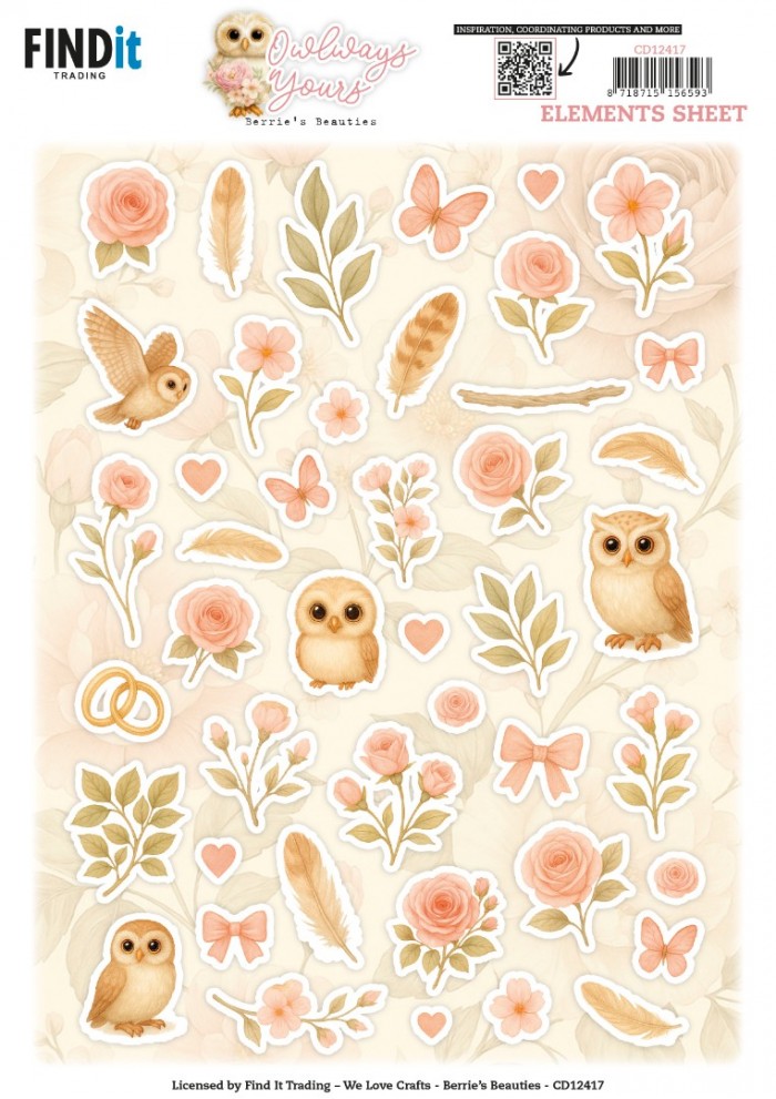 Cutting Sheet - Berries Beauties - Owlways Yours - Small Elements