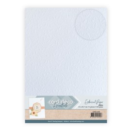 Embossed Paper - Card Deco -  Vine Flourish - White