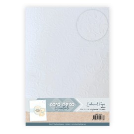 Embossed Paper - Card Deco - Floral Elegance - White