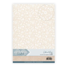 Embossed Paper - Card Deco - Floral Whispers - Sand