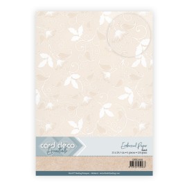 Embossed Paper - Card Deco - Blooming Elegance - Sand