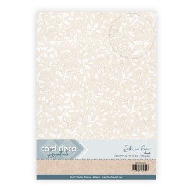 Embossed Paper - Card Deco - Leafy Lace - Sand