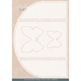Stencil - Card Deco Essentials - Flutters Folding Card Stencil - A5