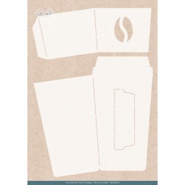 Stencil - Card Deco Essentials - Coffee Spots - A4