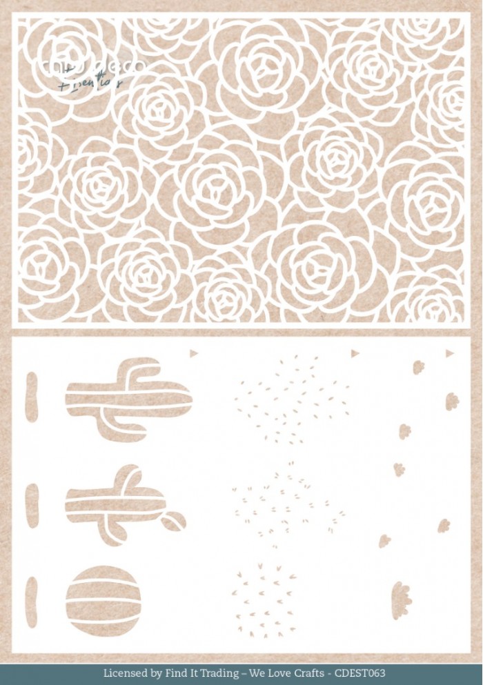Stencil - Card Deco Essentials - Plant Paradise Background - A5