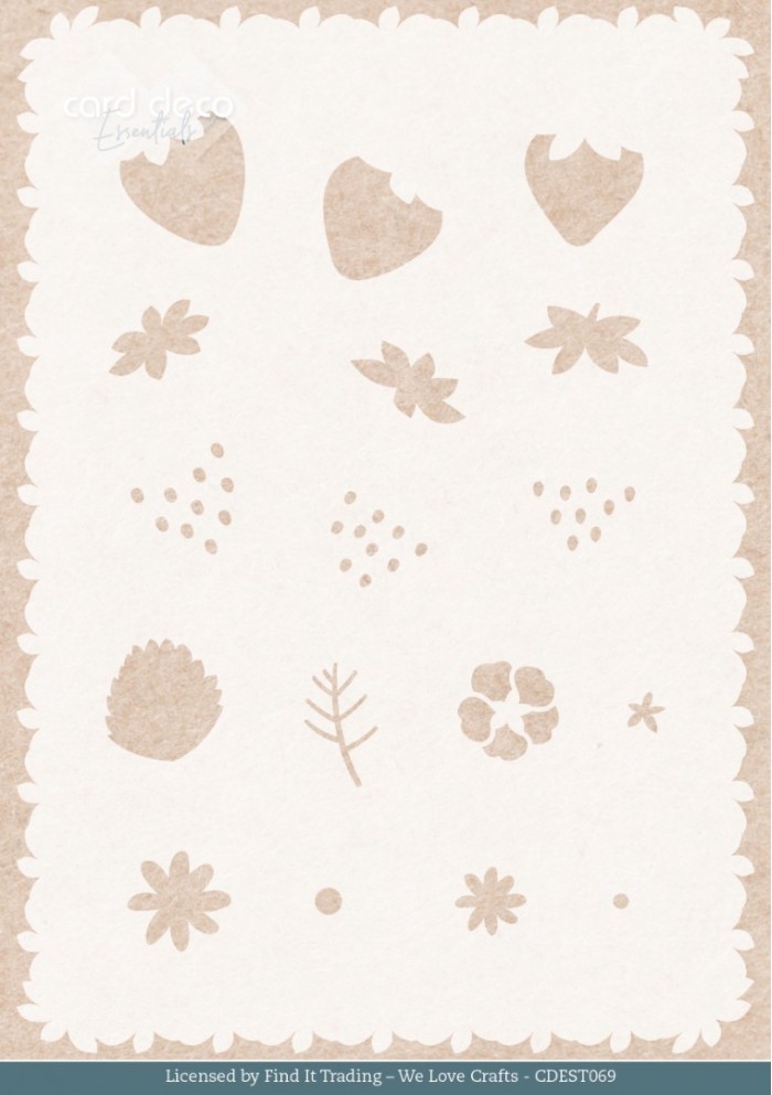 Stencil - Card Deco Essentials - Sweet Strawberries - Sweet Strawberries - A5
