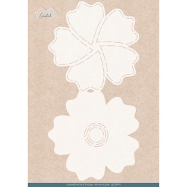 Stencil - Card Deco Essentials - Blue Meadow - Blue Flower A4
