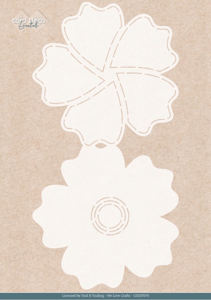 Stencil - Card Deco Essentials - Blue Meadow - Blue Flower A4