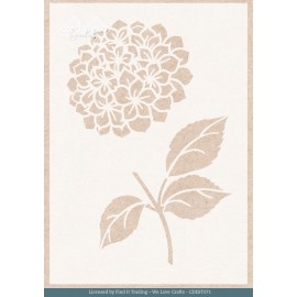 Stencil - Card Deco Essentials - Blue Meadow - Blue Hydrangea A5
