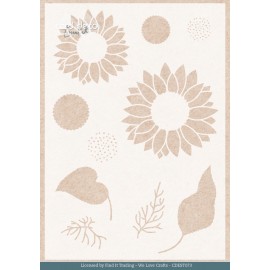 Stencil - Card Deco Essentials - Blooming Sun - Blooming Sun A4