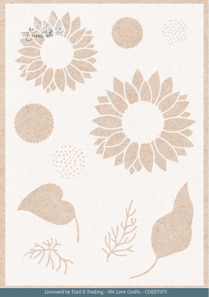 Stencil - Card Deco Essentials - Blooming Sun - Blooming Sun A4