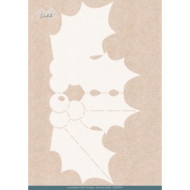 Stencil - Card Deco Essentials - Floral Christmas- Floral Holly A4